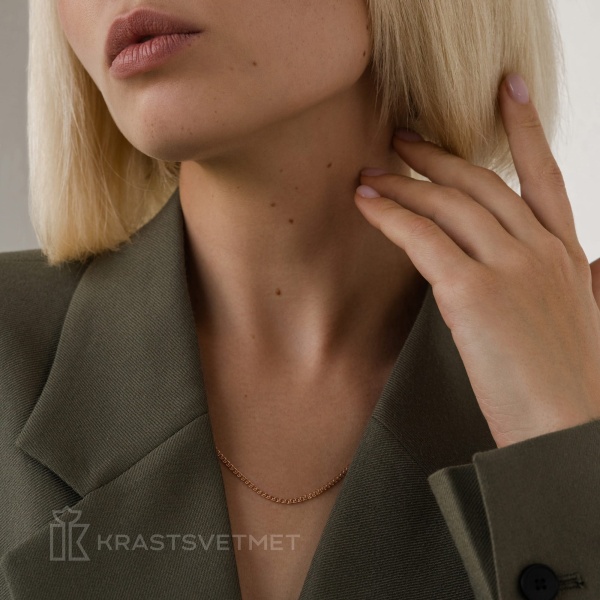 Цепь из красного золота 585, плетение «Love»